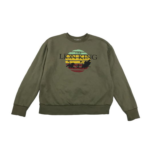 Primark Khaki Green Lion King Sweater Age 13