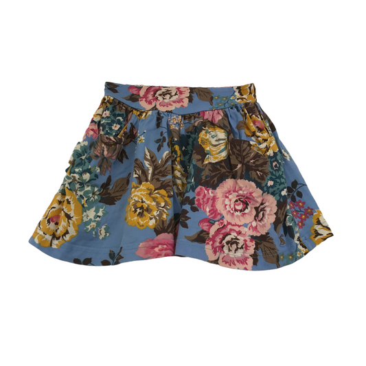 Joules Blue Floral Jersey Skirt Age 5