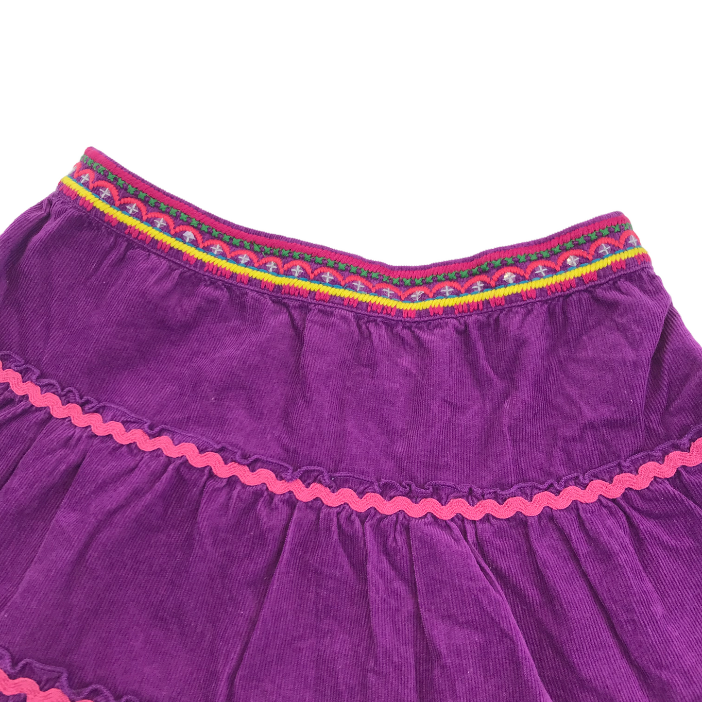 M&S Purple Corduroy Embroidery Skirt Age 5