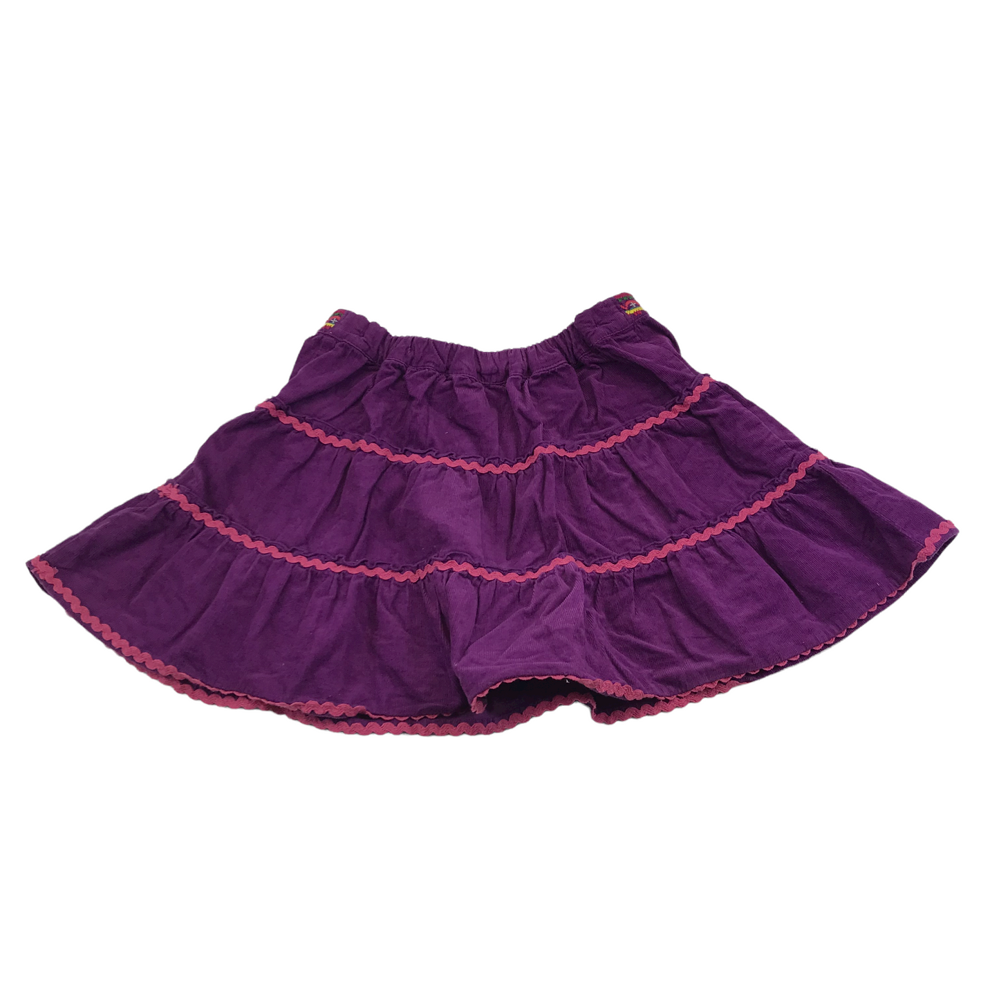 M&S Purple Corduroy Embroidery Skirt Age 5