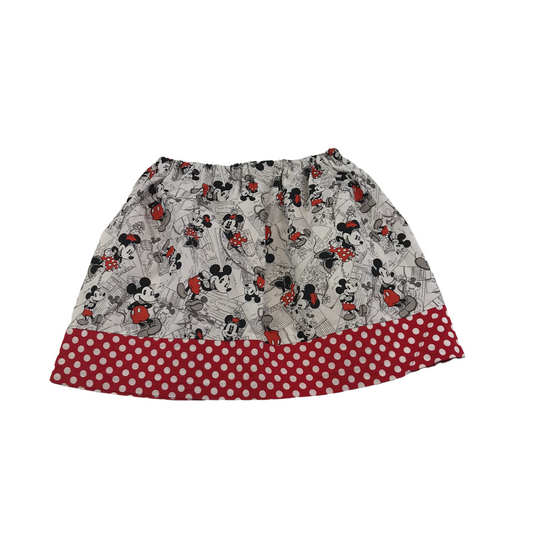 White Disney Mickey Mouse Skirt Age 5