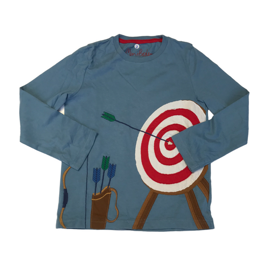 Mini Boden Cross Bow Target Long Sleeve T-Shirt Age 7