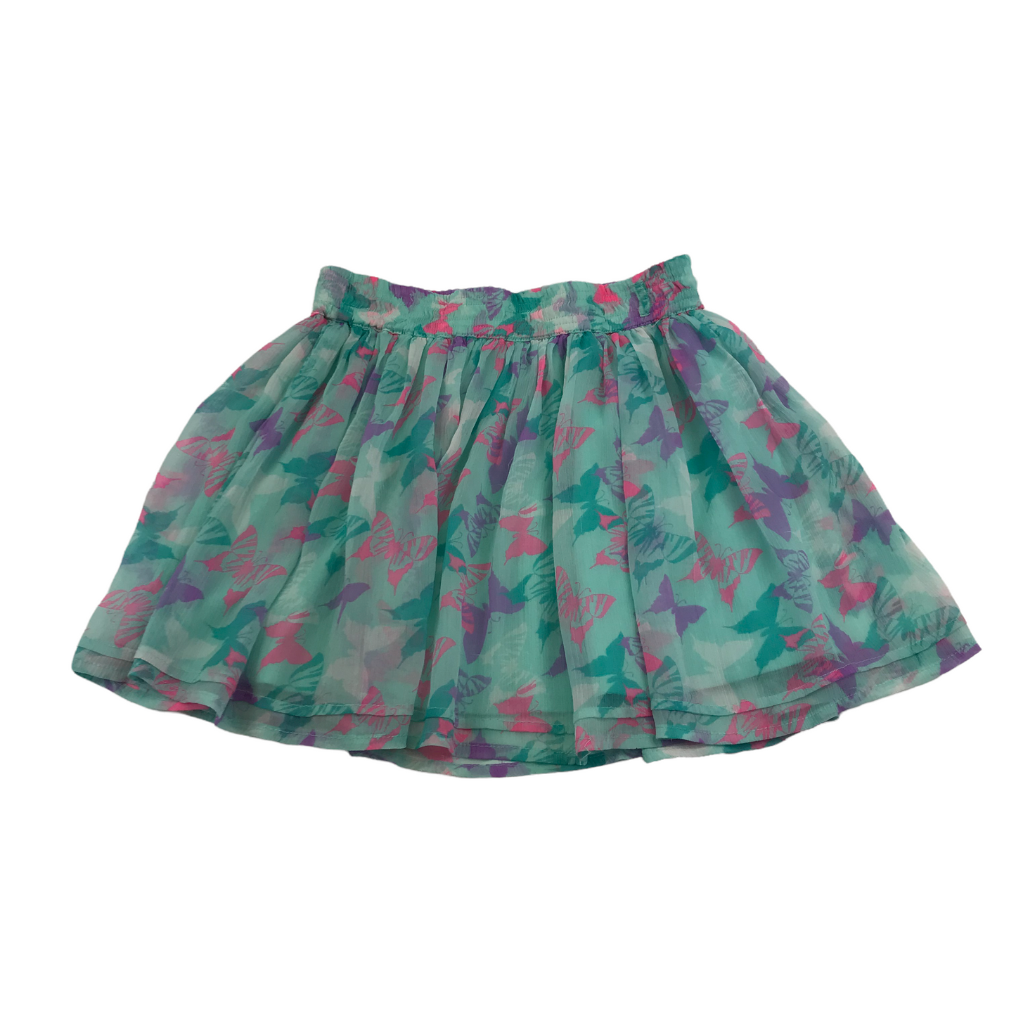 YD Turquoise Butterfly Skirt Age 6