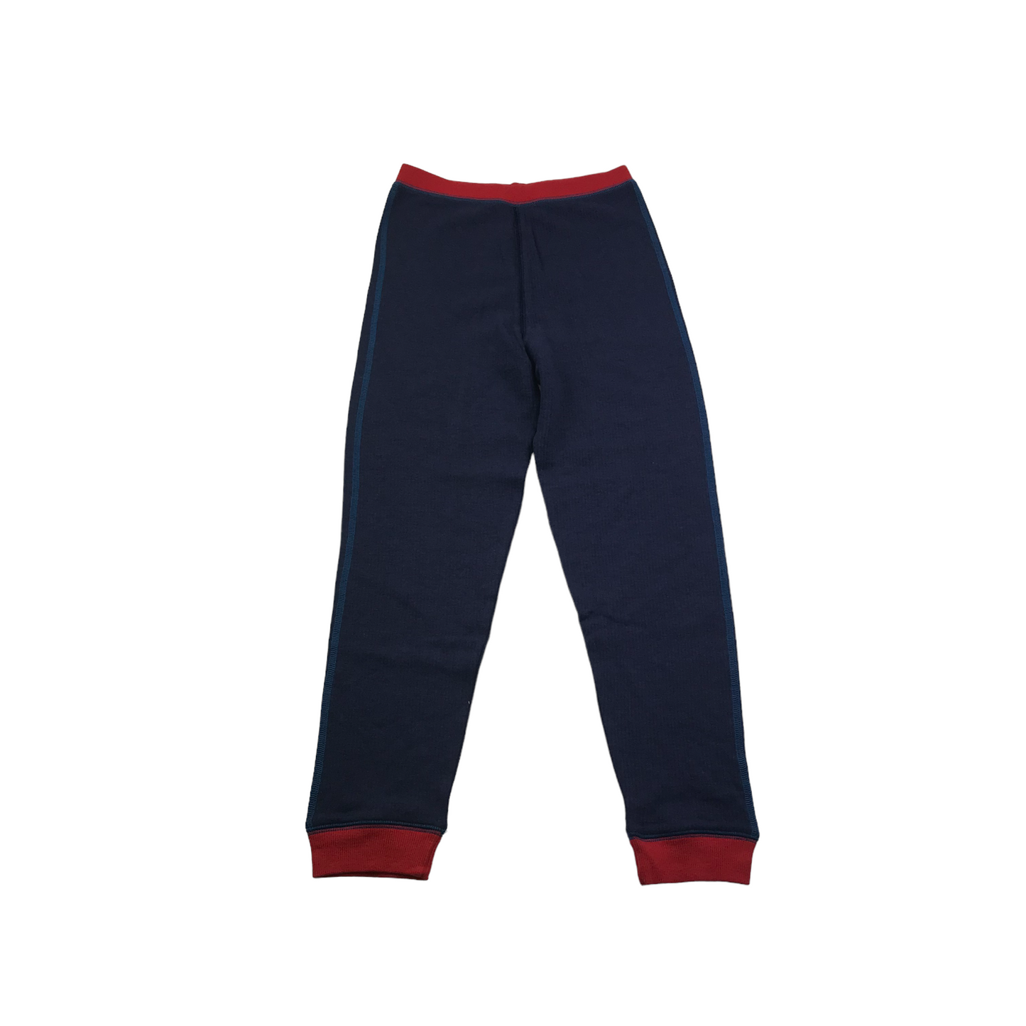 M&S Navy and Red Thermal Layer Leggings Age 9