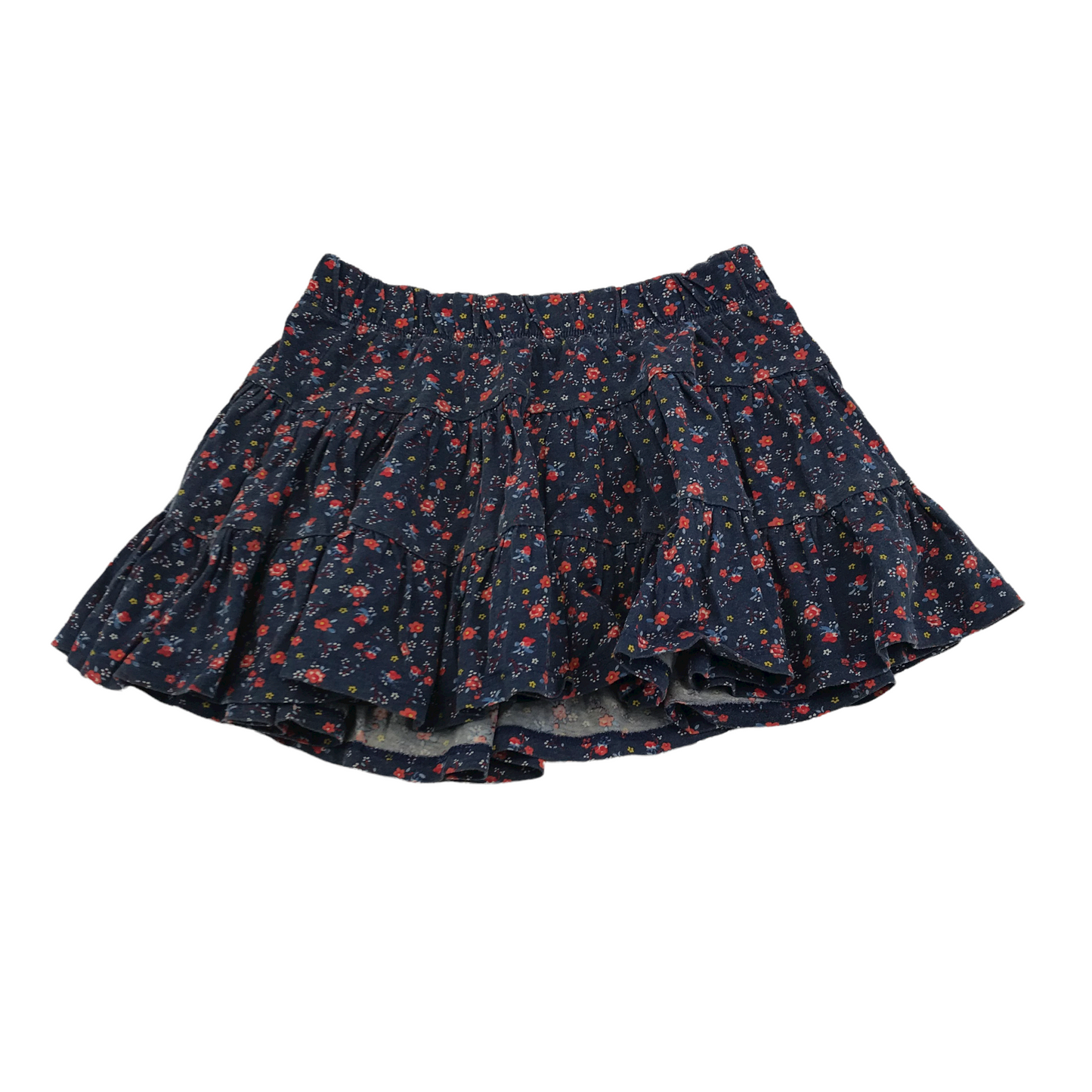 H&M Navy Floral Jersey Skirt Age 7