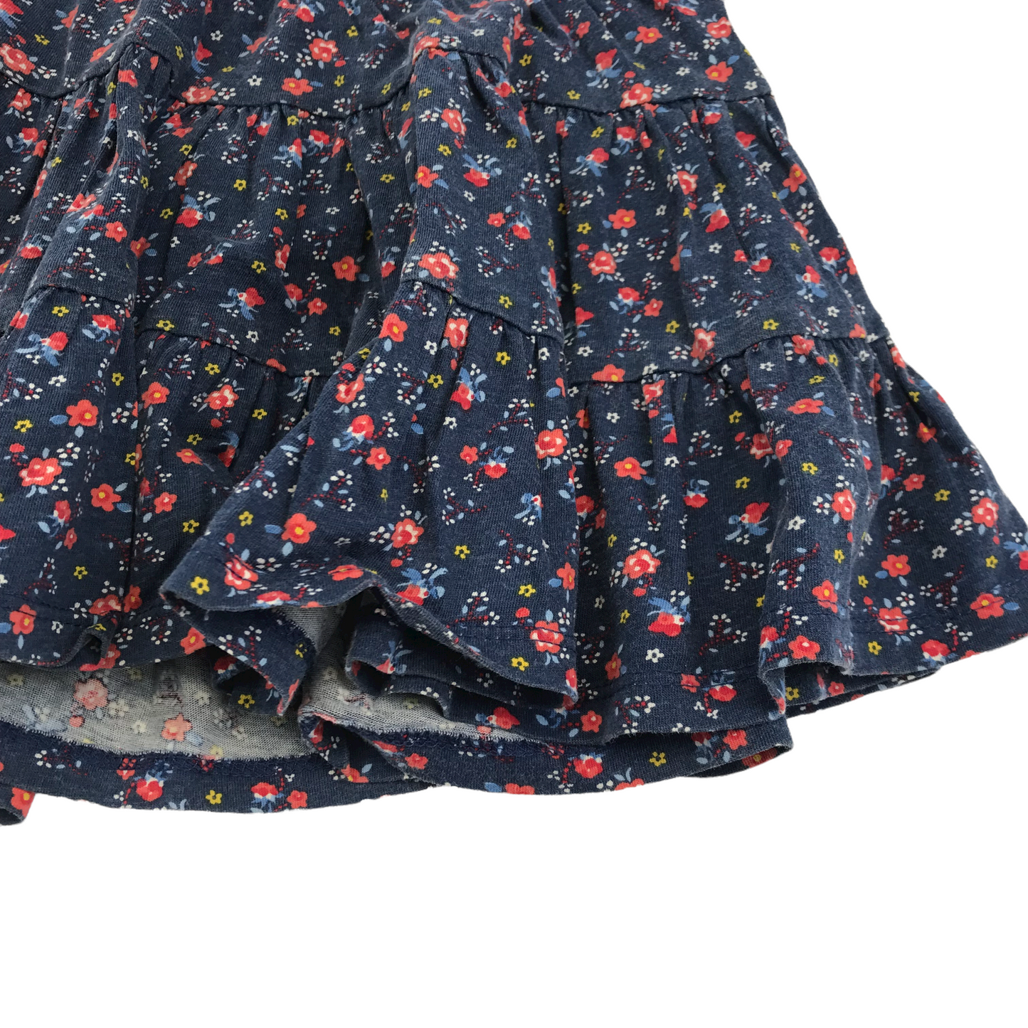 H&M Navy Floral Jersey Skirt Age 7