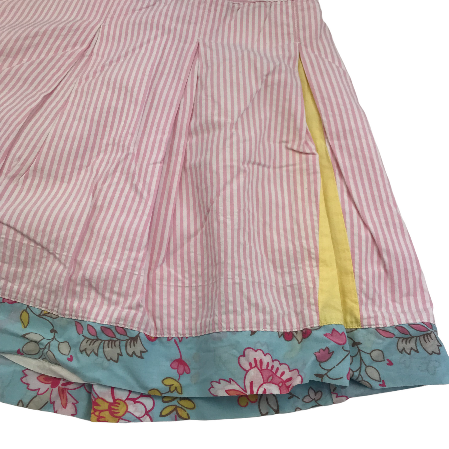 Joules Light Pink Stripy Floral Detail Skirt Age 8