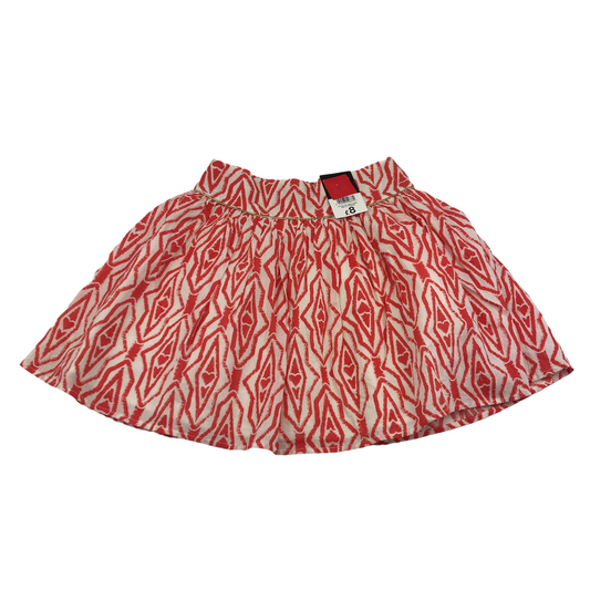 George Red and White Pattern Skirt Age 8