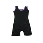 Black and Purple Short Leg Unitard Age 12-14
