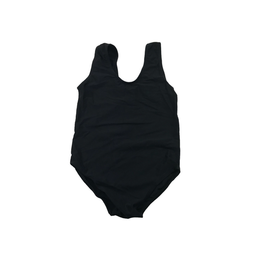 Tappers and Pointers Black Plain Sleeveless Low Neckline Leotard Age 7-9