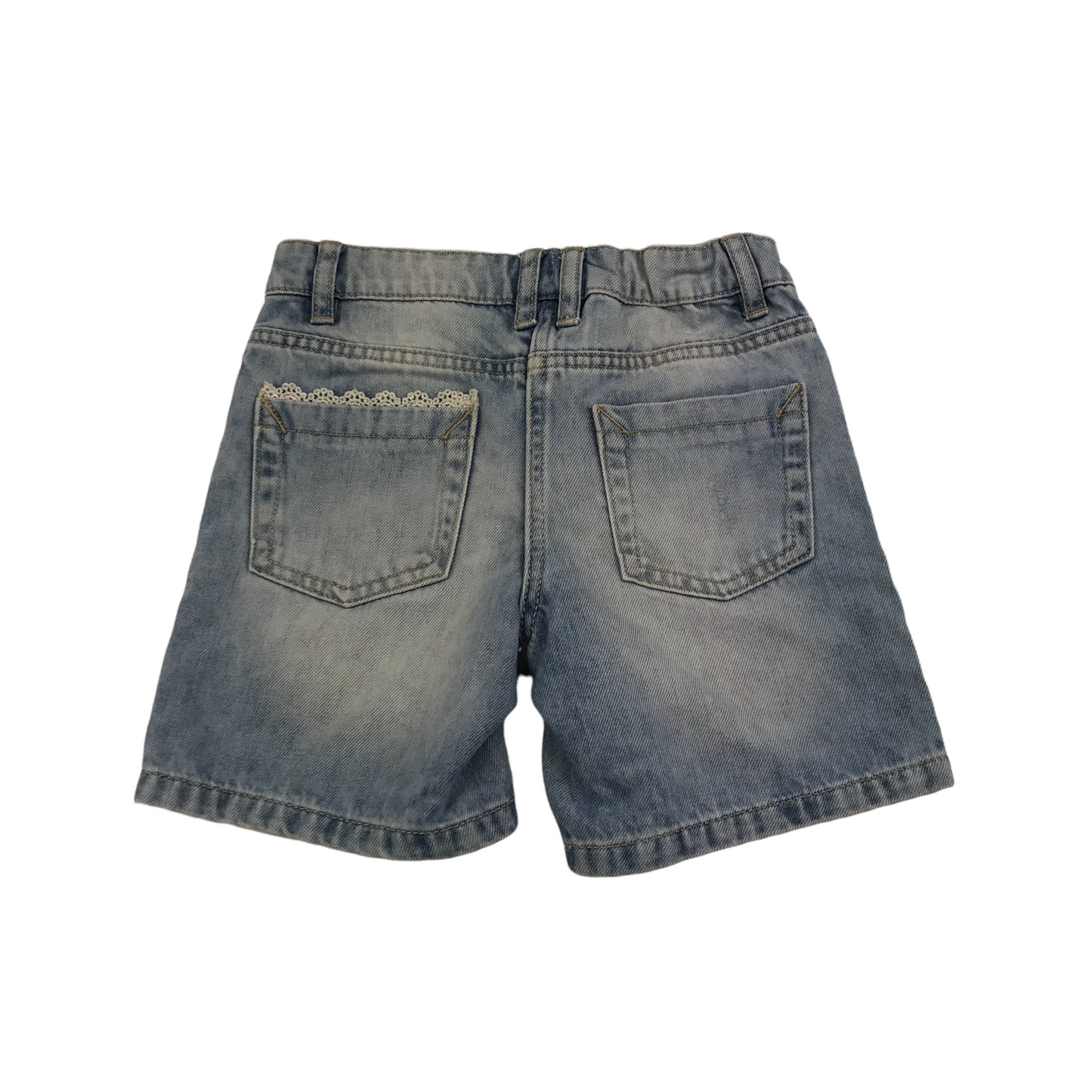 Next Light Blue Lace Detailed Denim Shorts Age 4