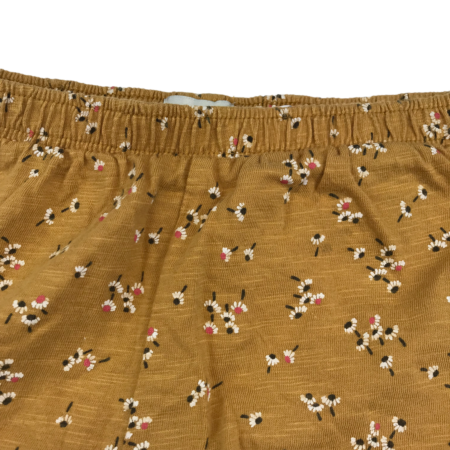 F&F Mustard Yellow Floral Shorts Age 6