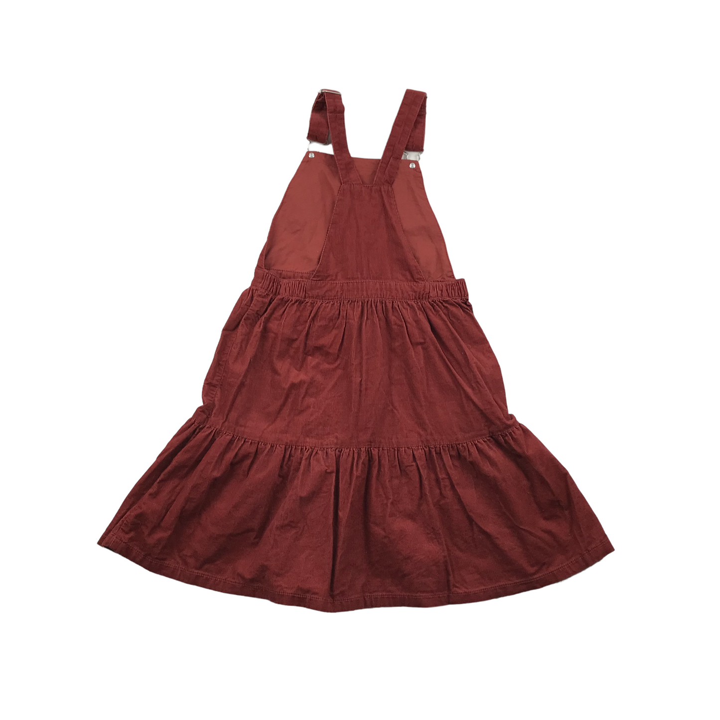 H&M Red Clay Corduroy Dungaree Dress Age 8