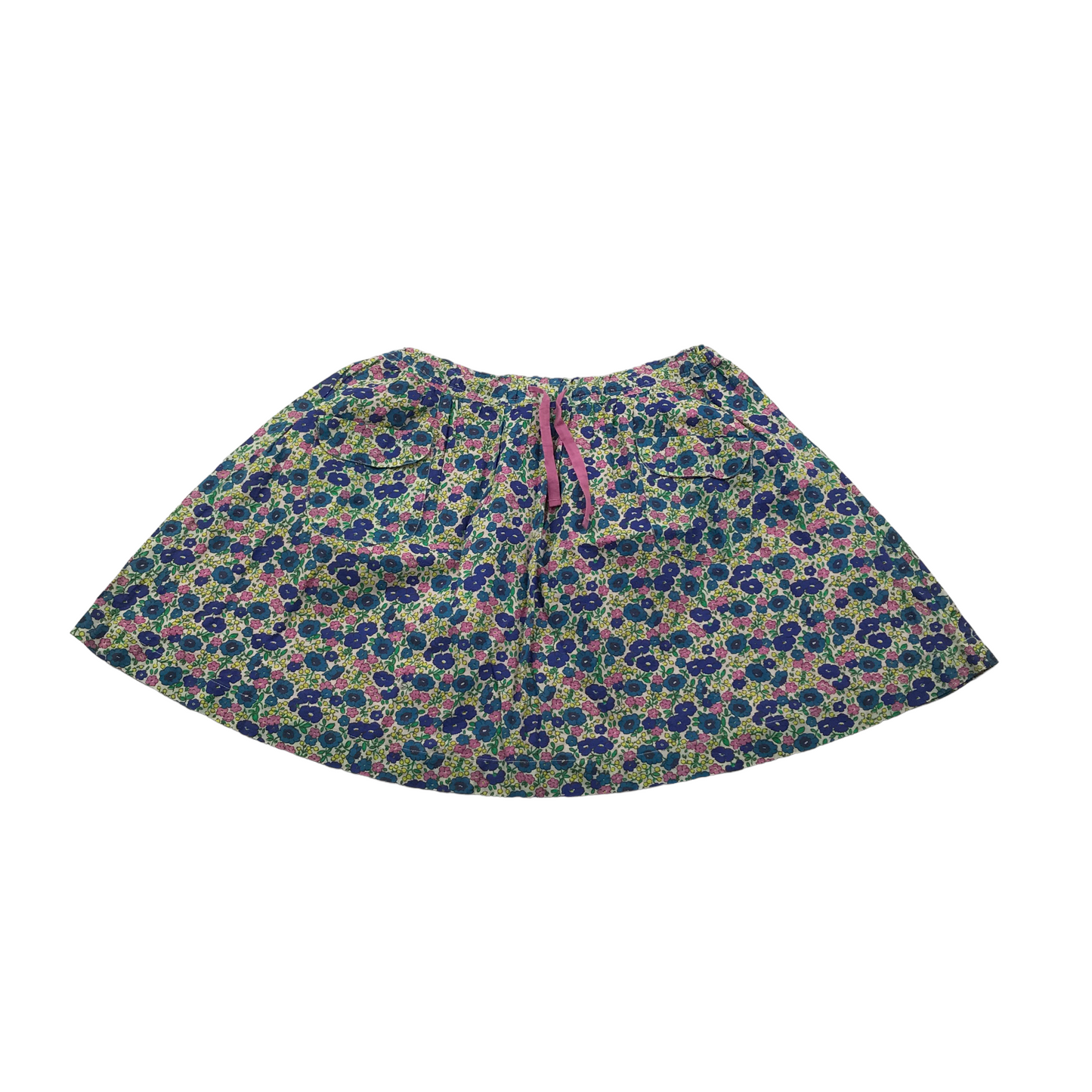 Boden Blue and Green Floral Mini Skirt Age 9