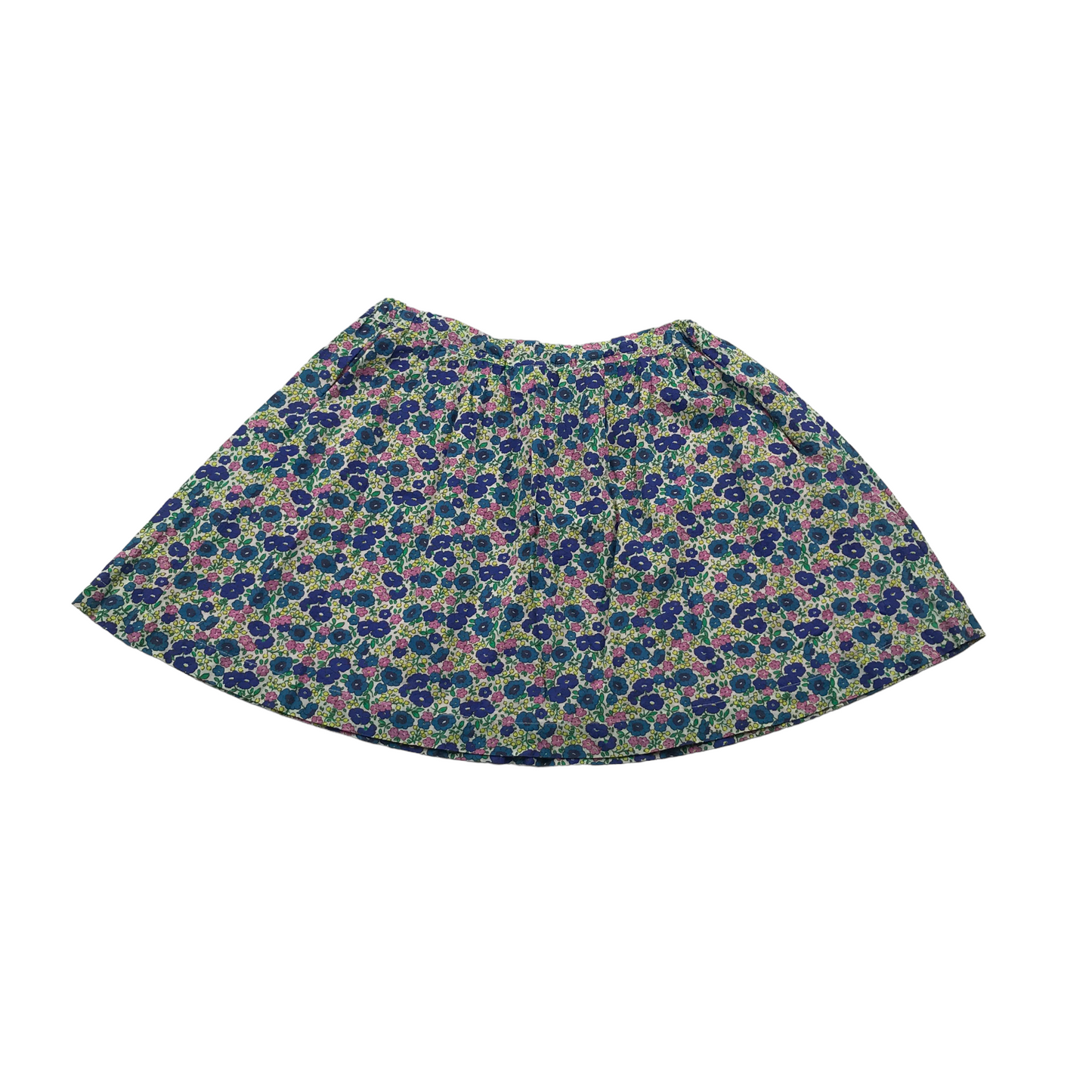 Boden Blue and Green Floral Mini Skirt Age 9