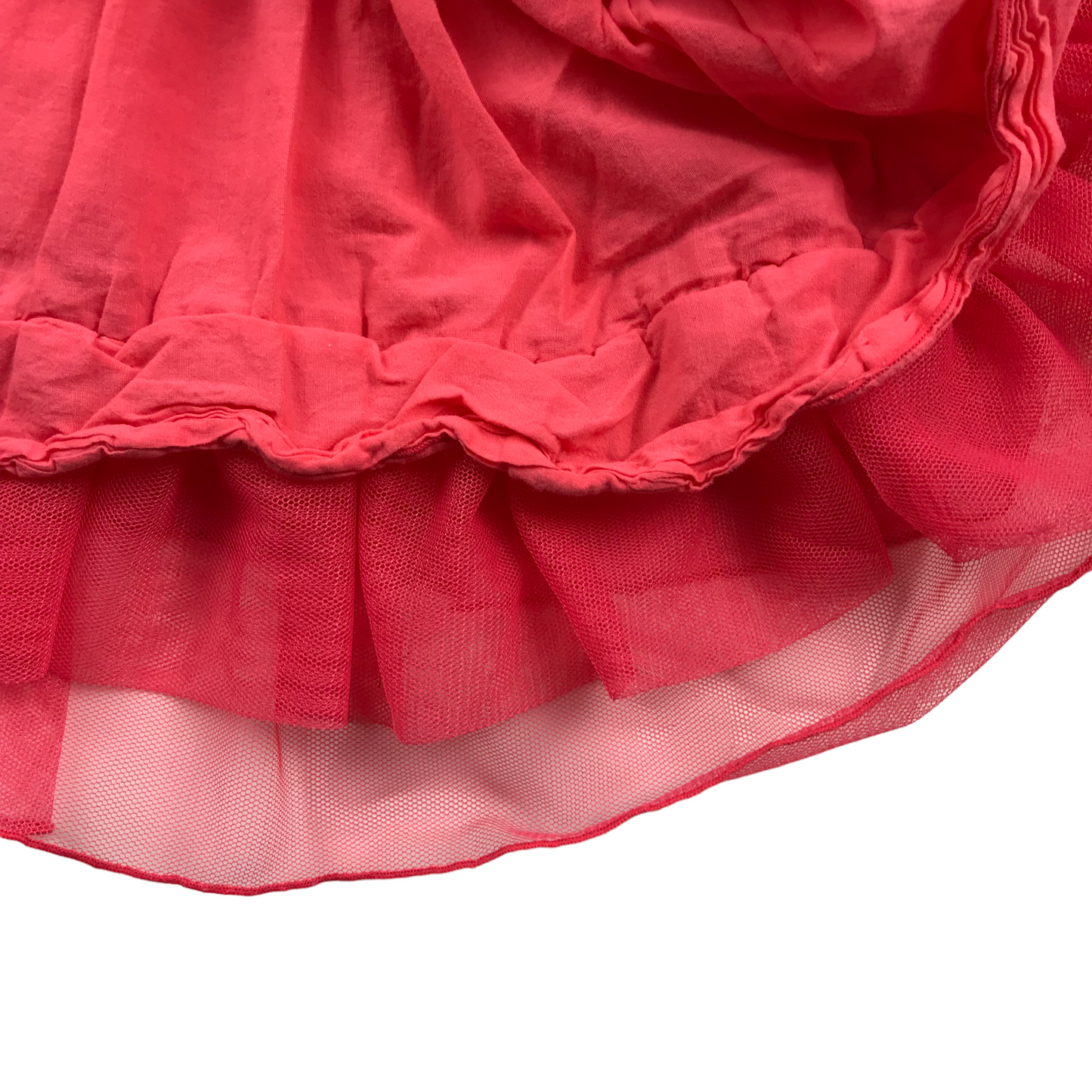 Jako-o Coral Pink Layered Tulle Mini Skirt Age 10