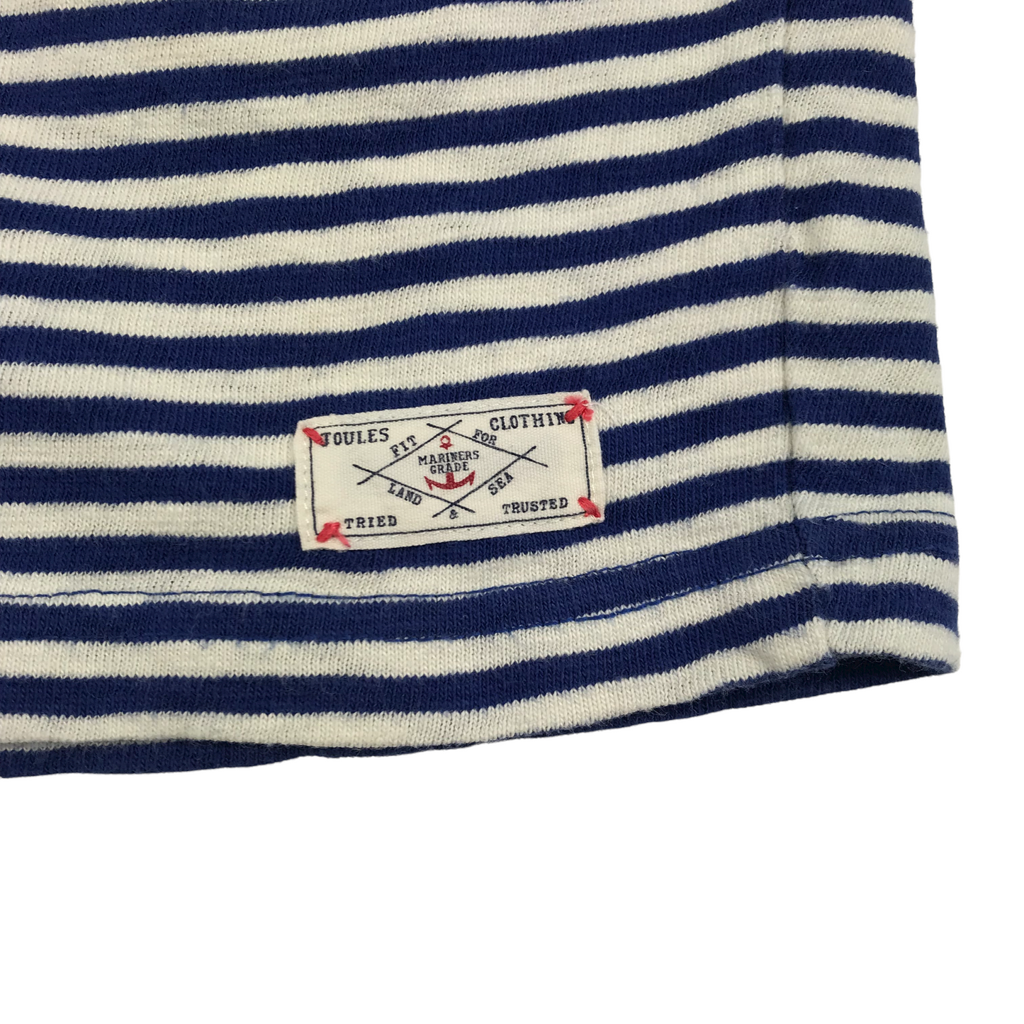 Joules Blue and White Stripy Jersey Shorts Age 8