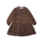 Brown Animal Print Long Sleeve Dress Age 10-12