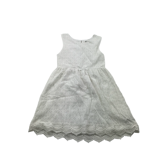 H&M White Lace Dress Age 8-9