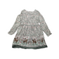 H&M White Floral Horses Dress Age 7-8