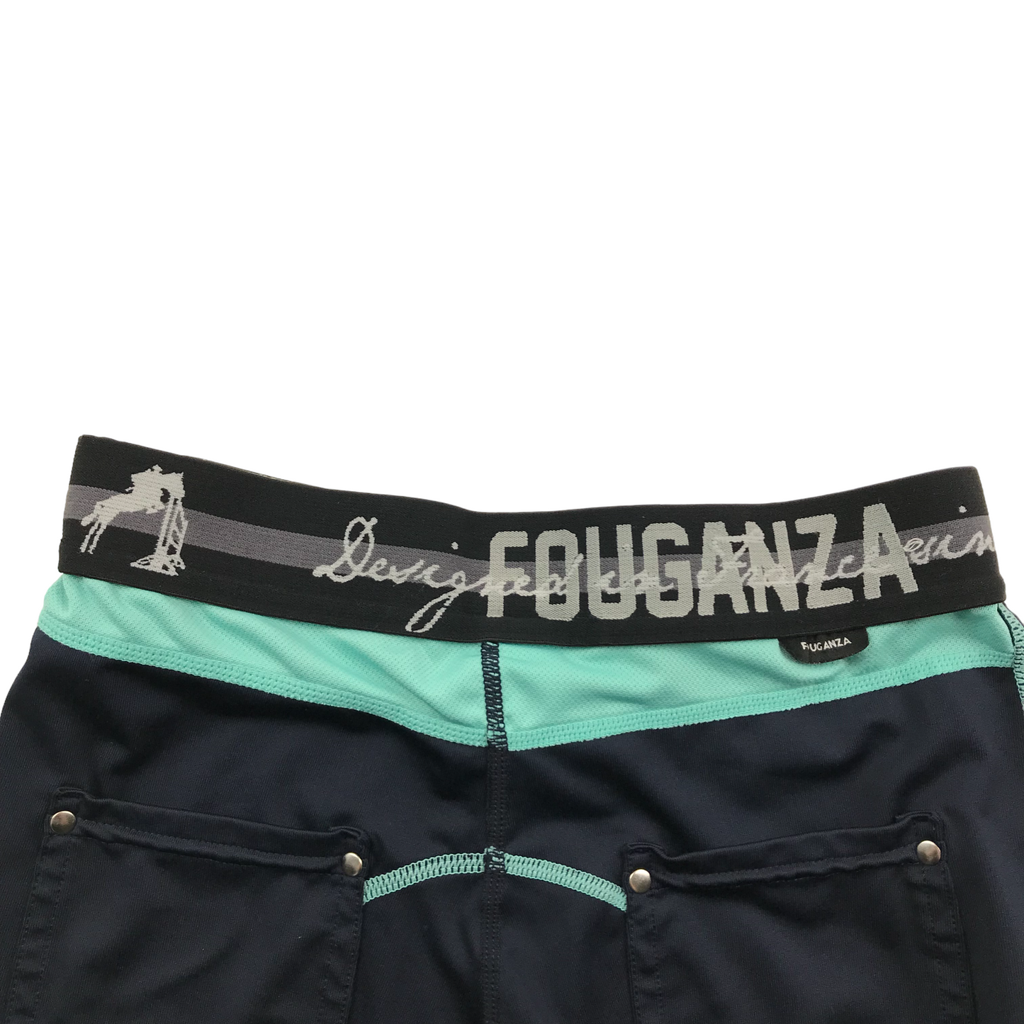 Fouganza Black Horse Riding Leggings Age 12