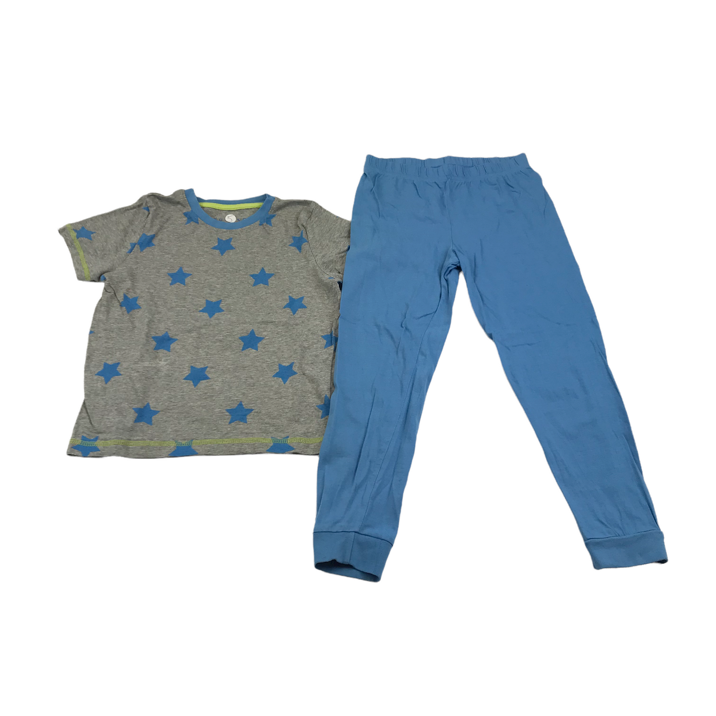 Nutmeg Grey and Blue Starry Pyjama Set Age 5
