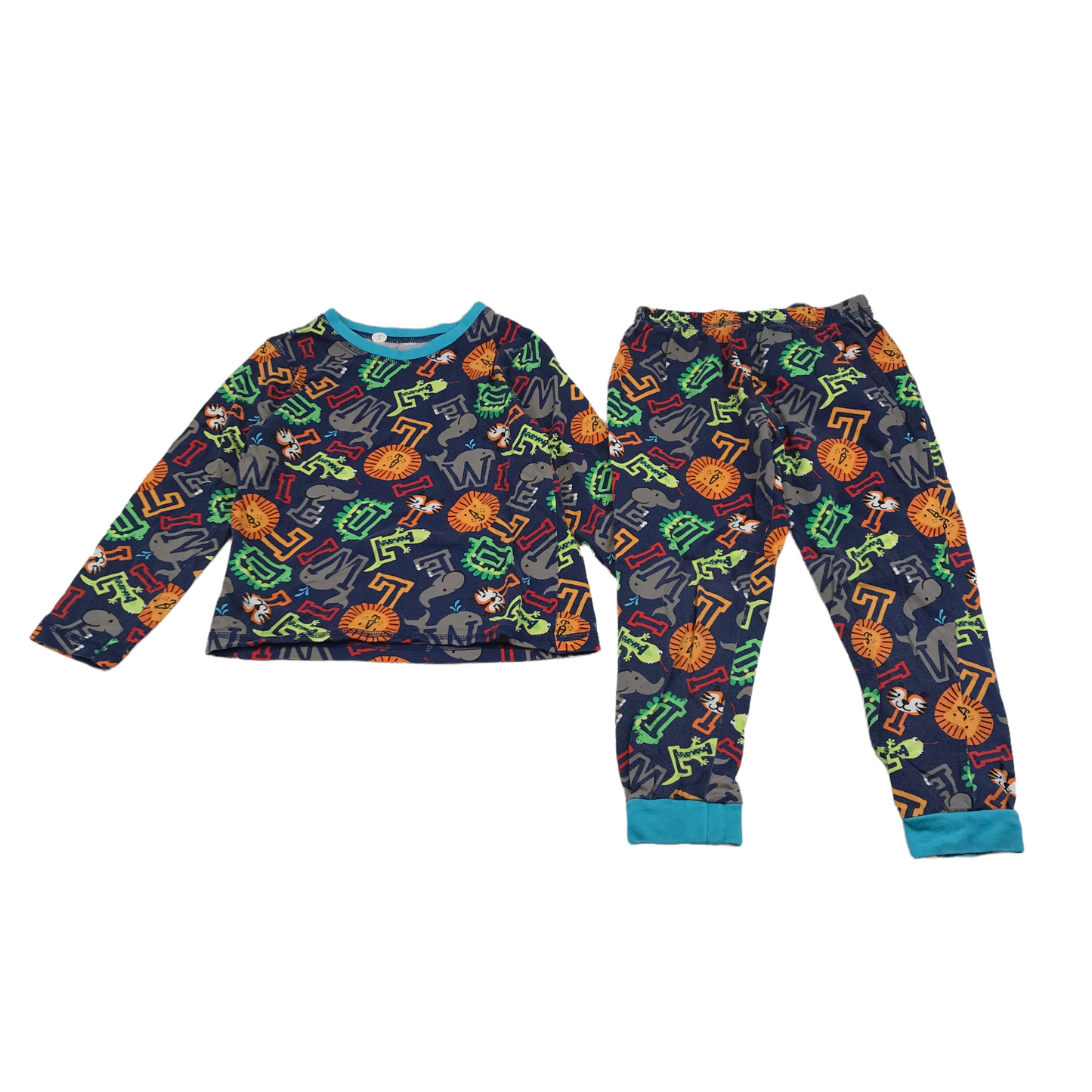 George Navy Multicolour Print Pyjama Set Age 5