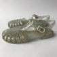 Glittery Silver Jelly Sandals Shoe size 13 (jr)