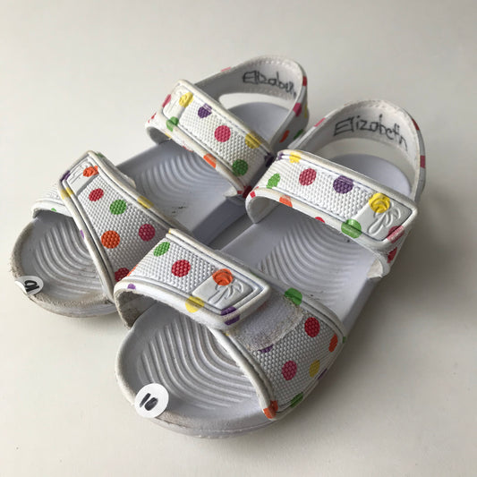 Sandals - Colourful Polka Dot - Shoe Size 10 (jr)