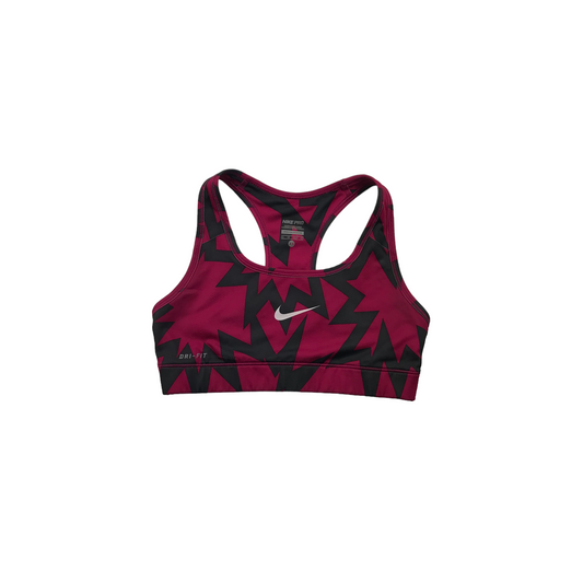 Nike Pink and Grey Pattern Sports Crop Top Women's Size XS
