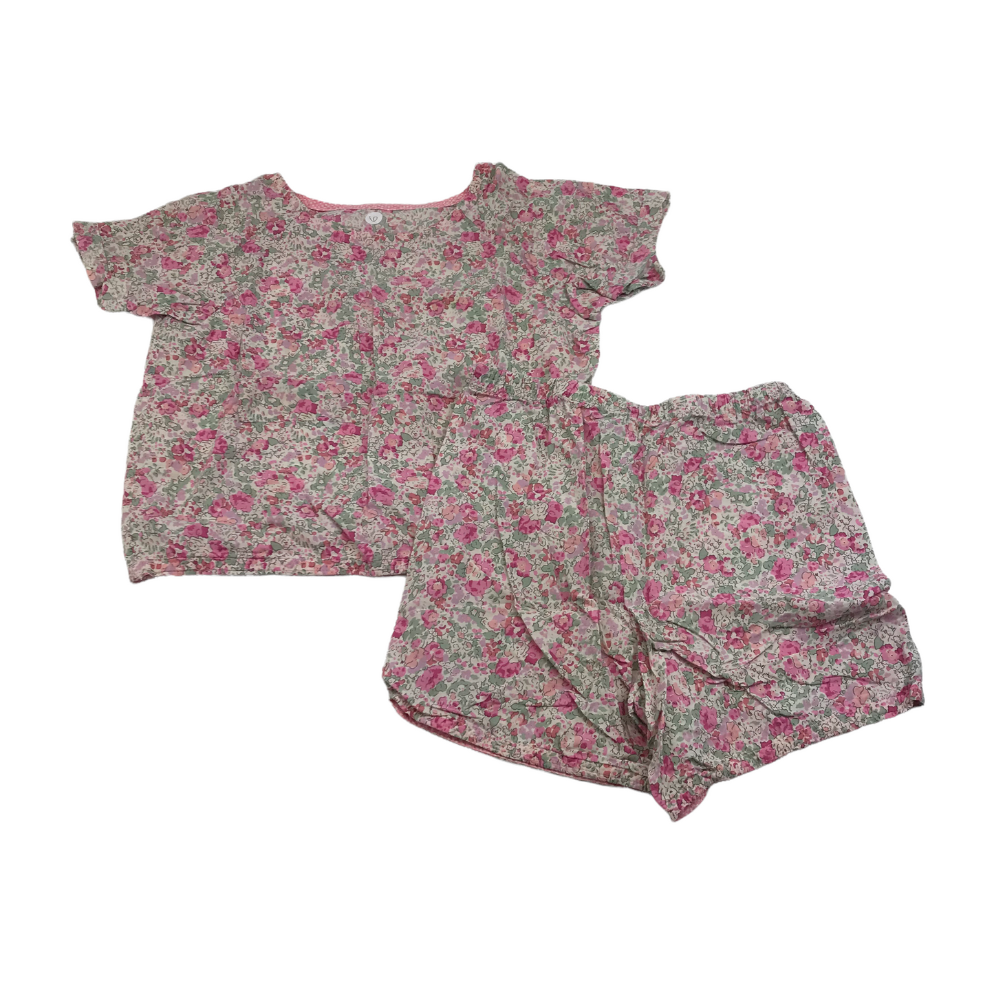 Pink Floral Pyjama Set Age 6
