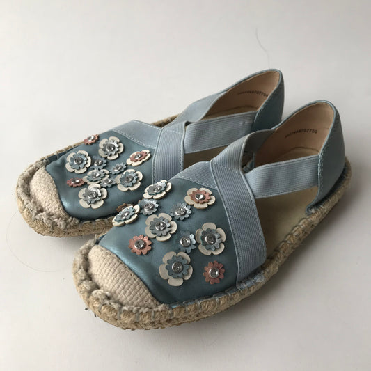 Sandals - Blue Floral - Shoe Size 12 (jr)