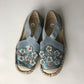 Sandals - Blue Floral - Shoe Size 12 (jr)
