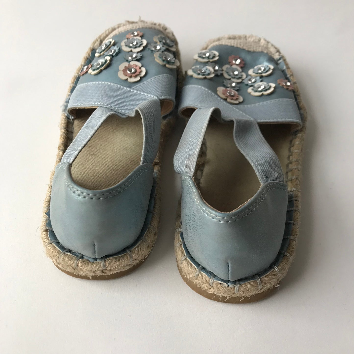 Sandals - Blue Floral - Shoe Size 12 (jr)