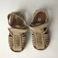 Next Light Beige Weaved Sandals Shoe Size 8 (jr)