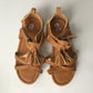 H&M Brown Leather-style tassel Sandals Shoe Size 12 (jr)