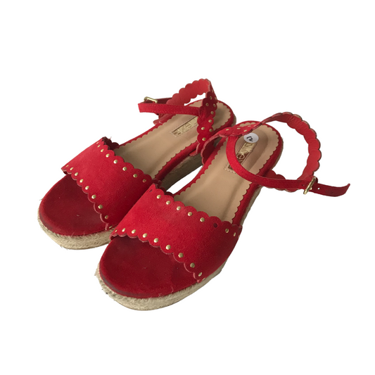 Next Red Platform Sandals Shoe Size 12 (jr)