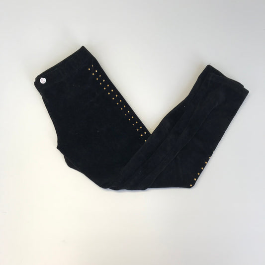 Bluezoo Velvet Black Leggings Age 8