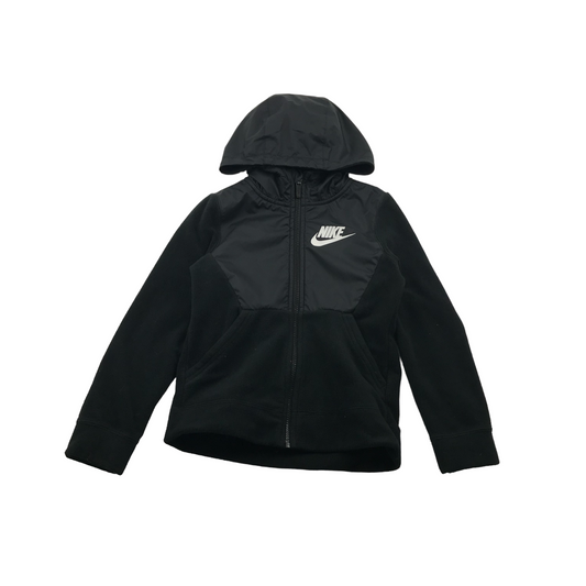 Nike Black Windbreaker Fleece Jacket Age 7