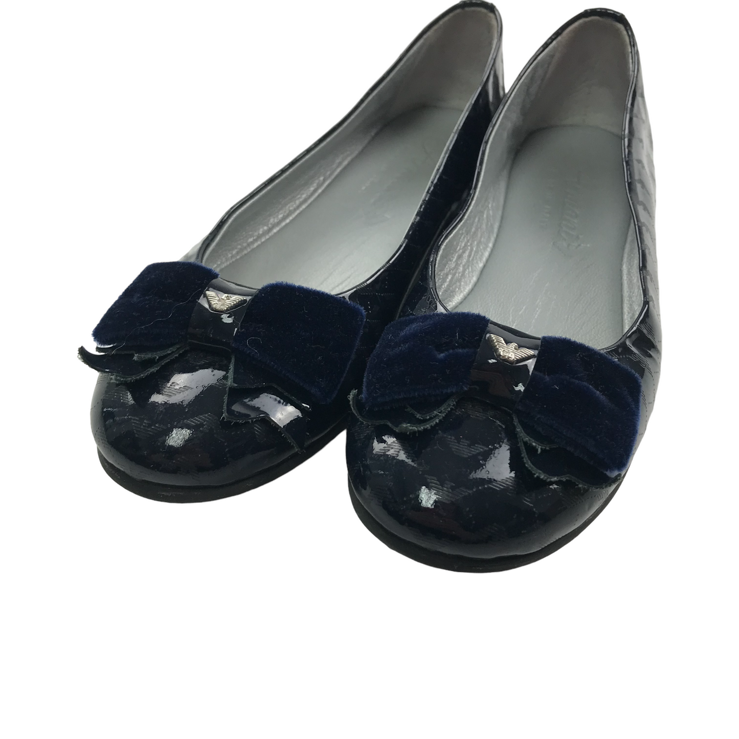 Armani Ballerina shoes Shoe Size 13 junior Navy Blue Quilted Pumps