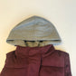 Primark Gilet women size 14 burgundy hooded puffer