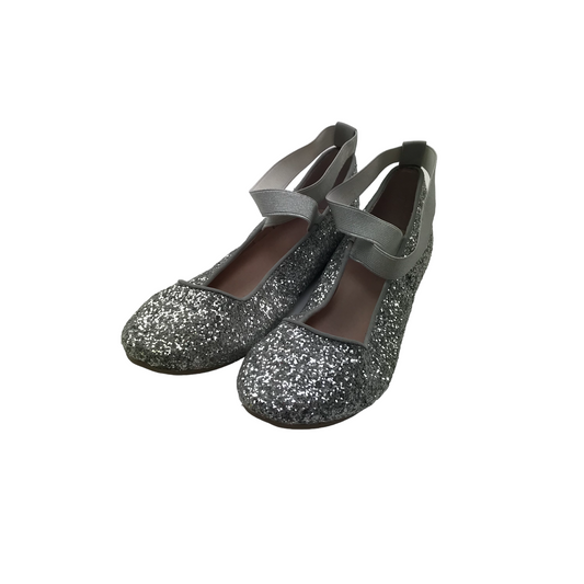 Primark Silver Sparkly Espadrille Heels Shoe Size 3