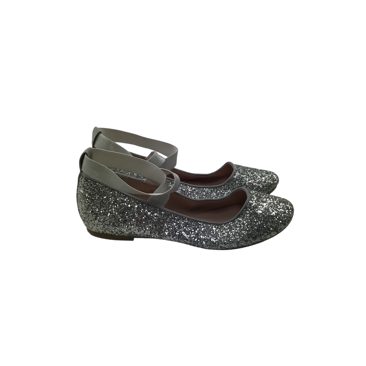 Primark Silver Sparkly Espadrille Heels Shoe Size 3