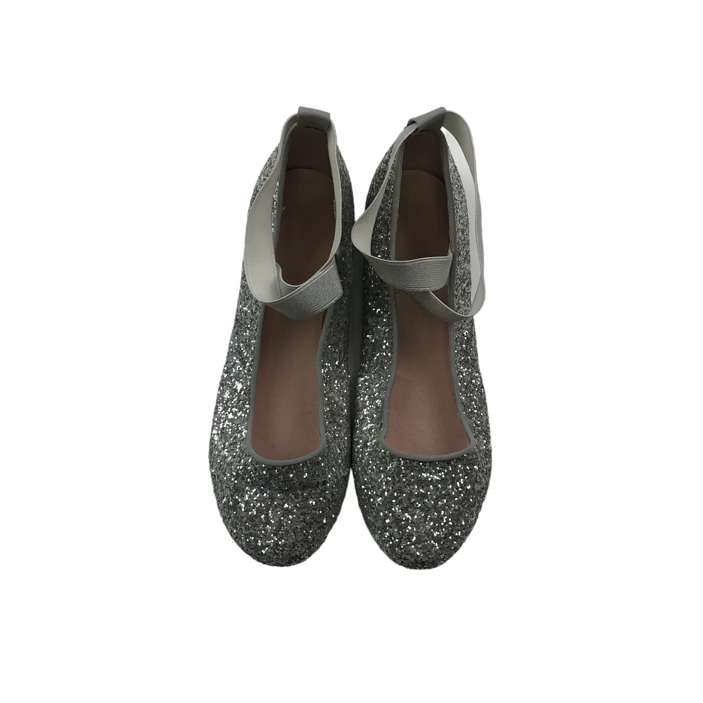 Primark Silver Sparkly Espadrille Heels Shoe Size 3