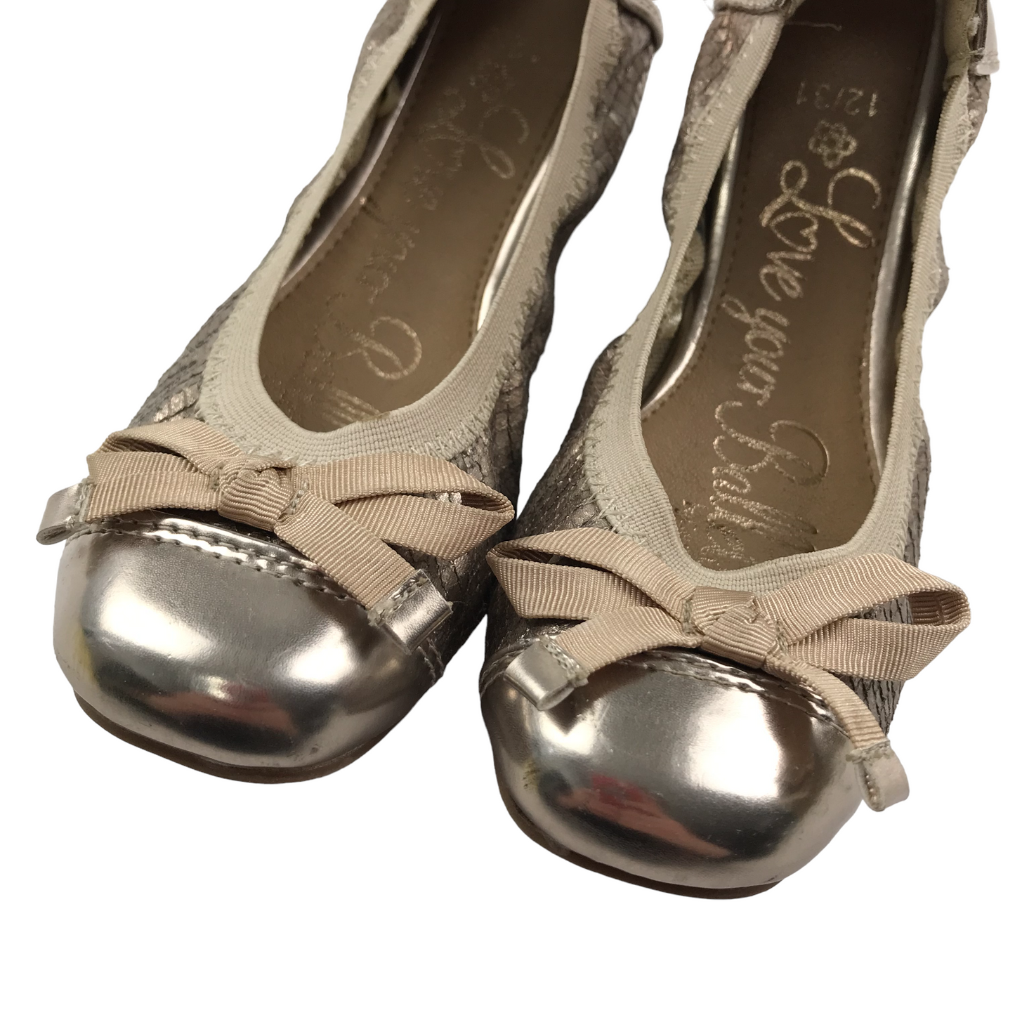 Next Golden Ballet Pumps Shoe Size 12