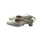Rainbow Club White Heel Sandals Shoe Size 1