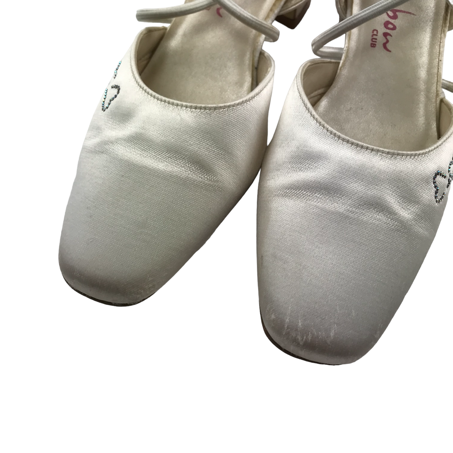 Rainbow Club White Heel Sandals Shoe Size 1