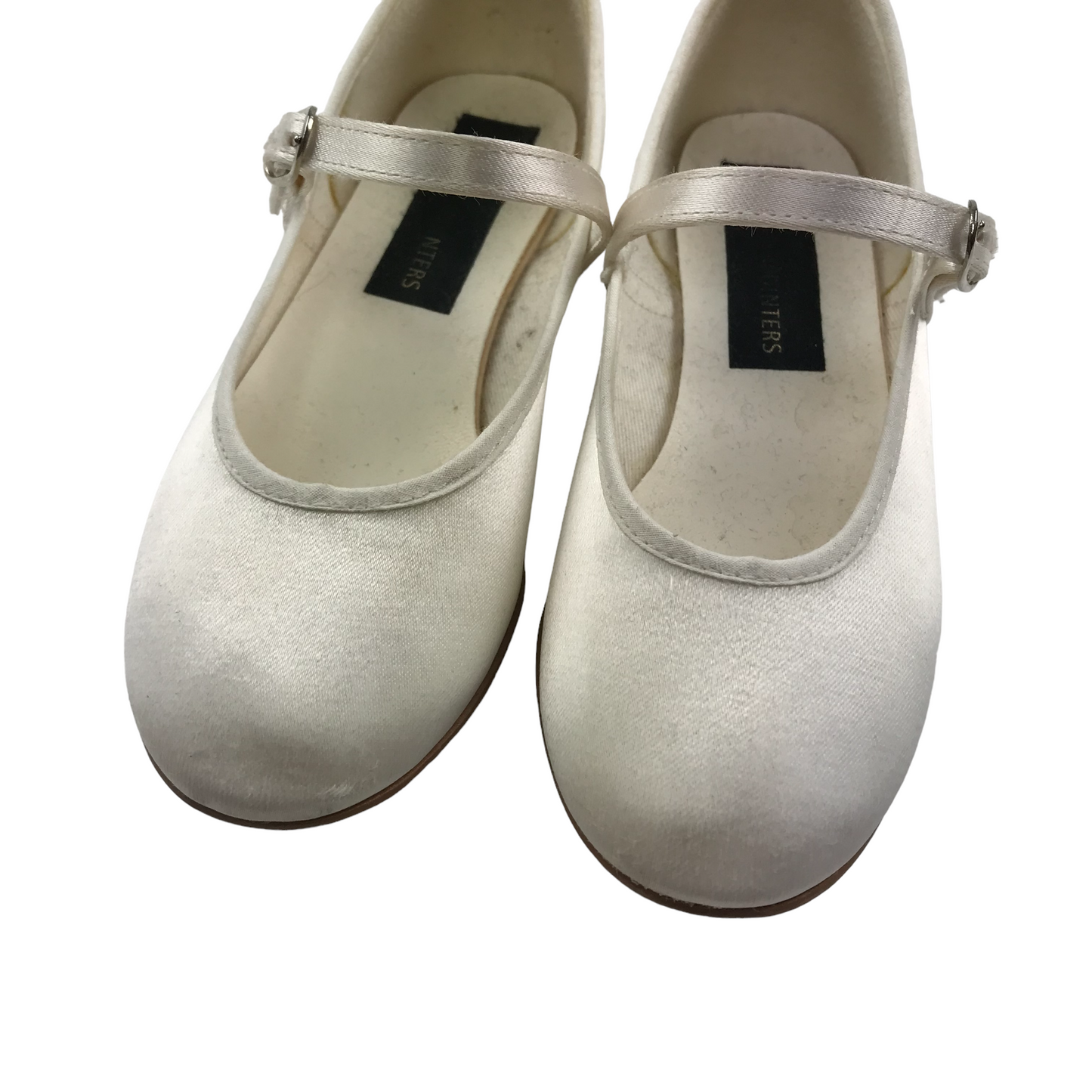 White Ballet Style Pumps with Small Heels Shoe Size 12 junior