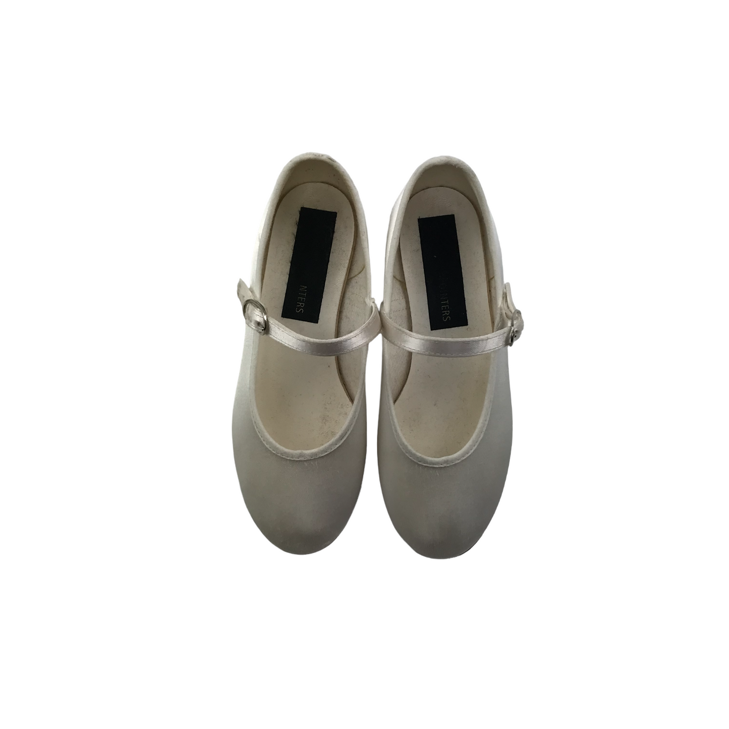 White Ballet Style Pumps with Small Heels Shoe Size 12 junior