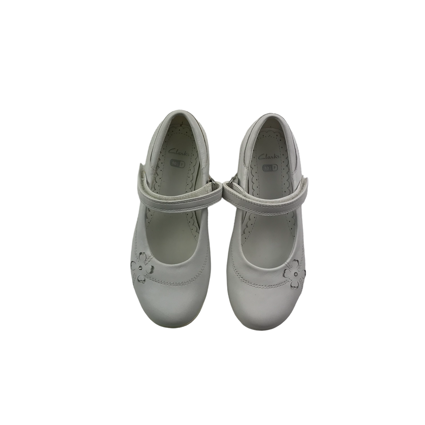 Clarks White Leather Pumps Shoe Size 10.5F junior